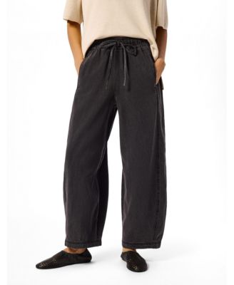 Women's Casual Denim Barrel Trouser