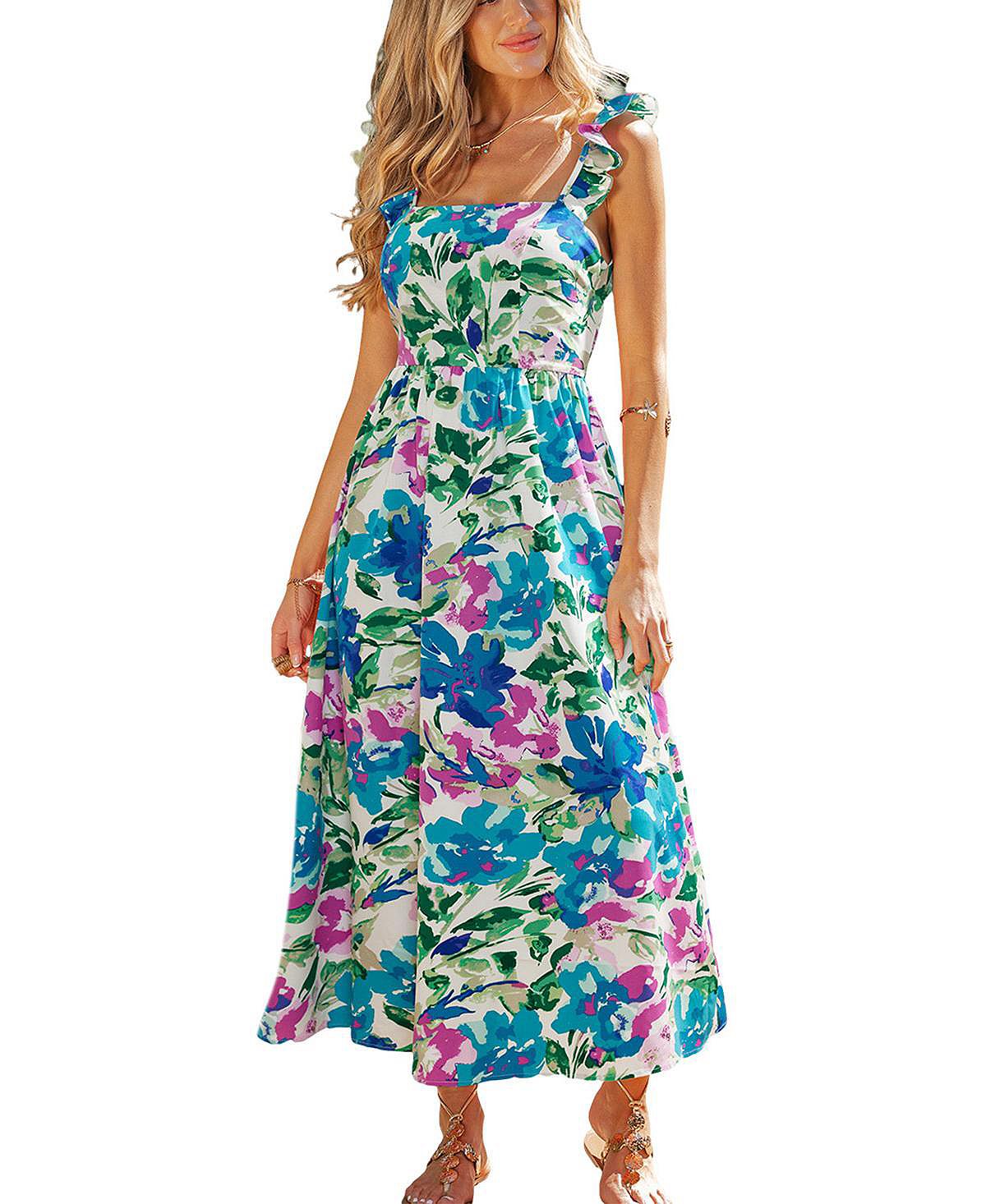 Cupshe Women's Sun Petal Floral Maxi Beach Dress view 2 — MAYCSS fashion products