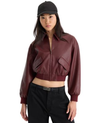 Women's Leather Bomber