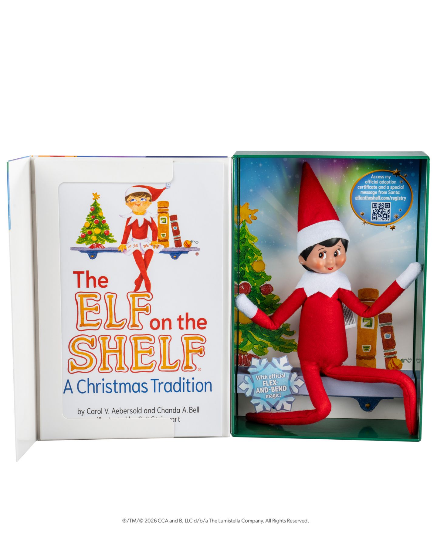 Детские фигурки Elf on the Shelf Girl Scout Elf Poseable Doll with Storybook, 4-Piece Set, Ages 3+ — фото 3