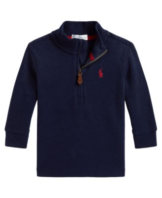 Baby Boys' Estate-Rib Quarter-Zip Sweater 