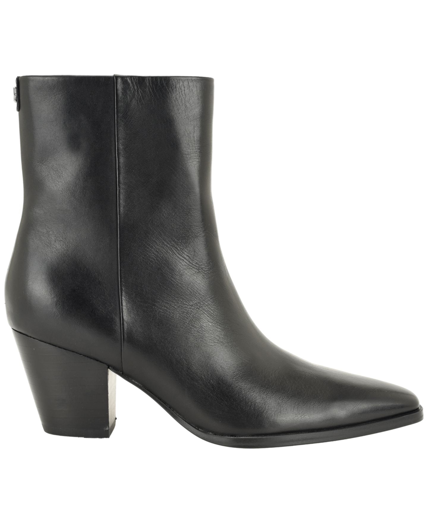 Женские ботинки Calvin Klein Hartford Leather Dress Booties, цвет: Чёрный кожаный — фото 2