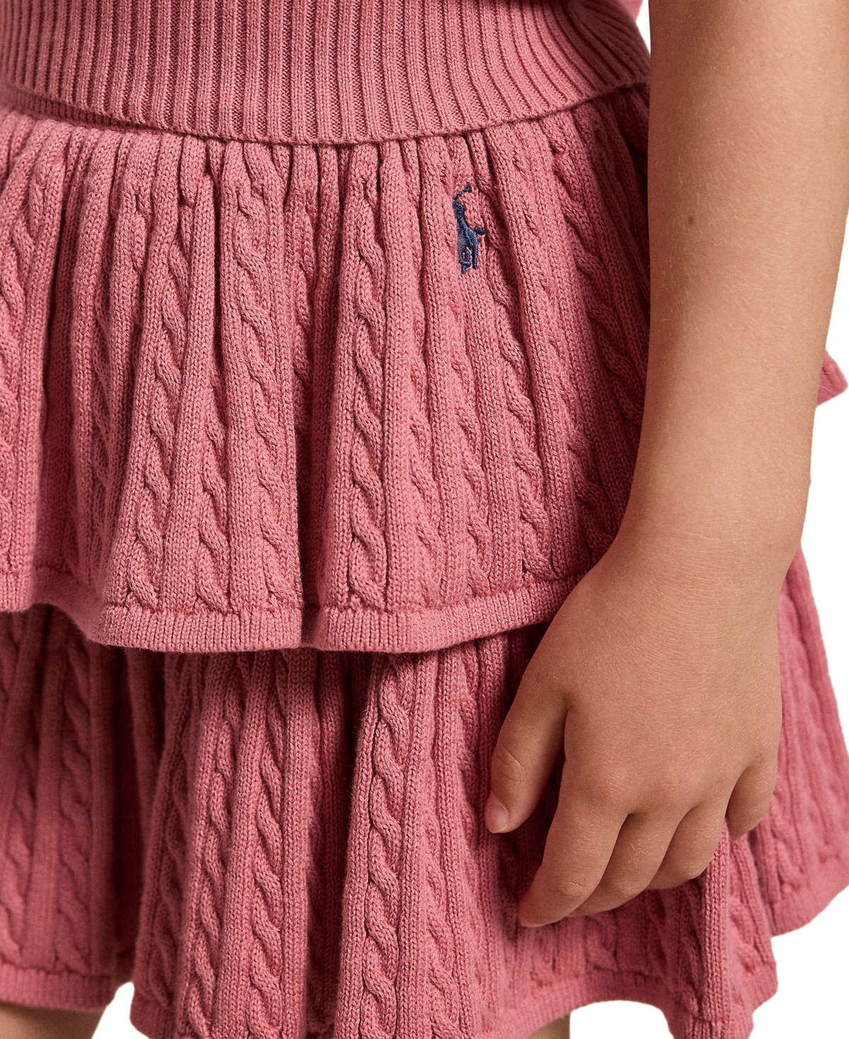 Polo Ralph Lauren Girls' 2T-6X Mini-Cable Tiered Cotton Skirt