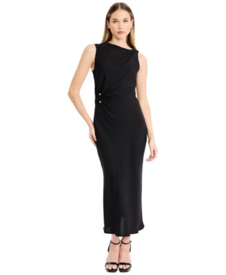 Women's Sleeveless Midi with Metal Details
