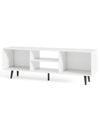47.5 Inch TV Stand for 55 Inch TV with Compartments and Metal Legs