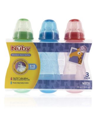 BPA FREE Non Drip Bottles, 10oz, 3 Pack