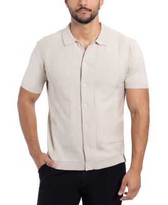Men's SPRING + MERCER Classic Ribbed Texture Polo Sweater