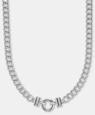 Curb Chain 17" Collar Necklace 