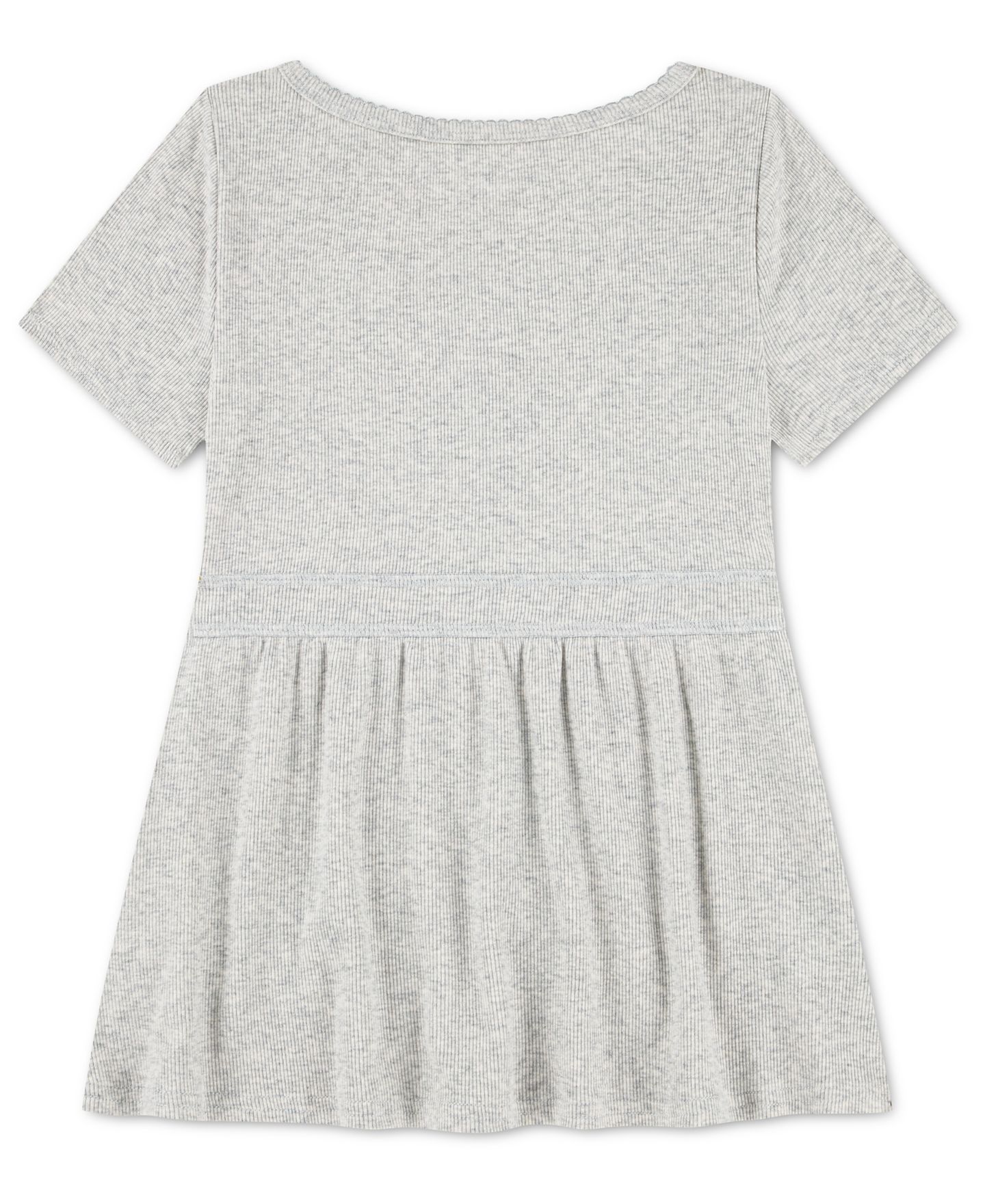 Детский топ abercrombie kids с круглым вырезом и коротким рукавом, 5-16, цвет: Светлый пастельный серый — фото 2