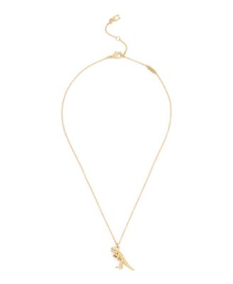 Faux-Stone Skeletal Rexy Pendant Necklace