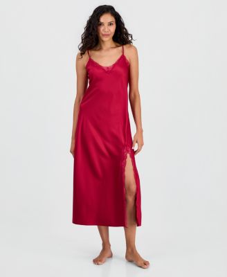 Women's Lace-Trim Satin Nightgown