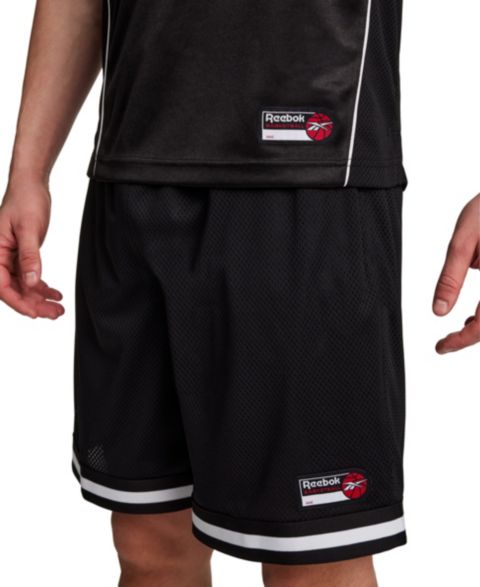 Мужские шорты Reebok Elastic Waistband Mesh Shorts, Inseam 9", цвет: Чёрный