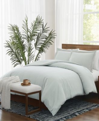 Pinstripe 3-Piece Duvet Cover Set, Full/Queen