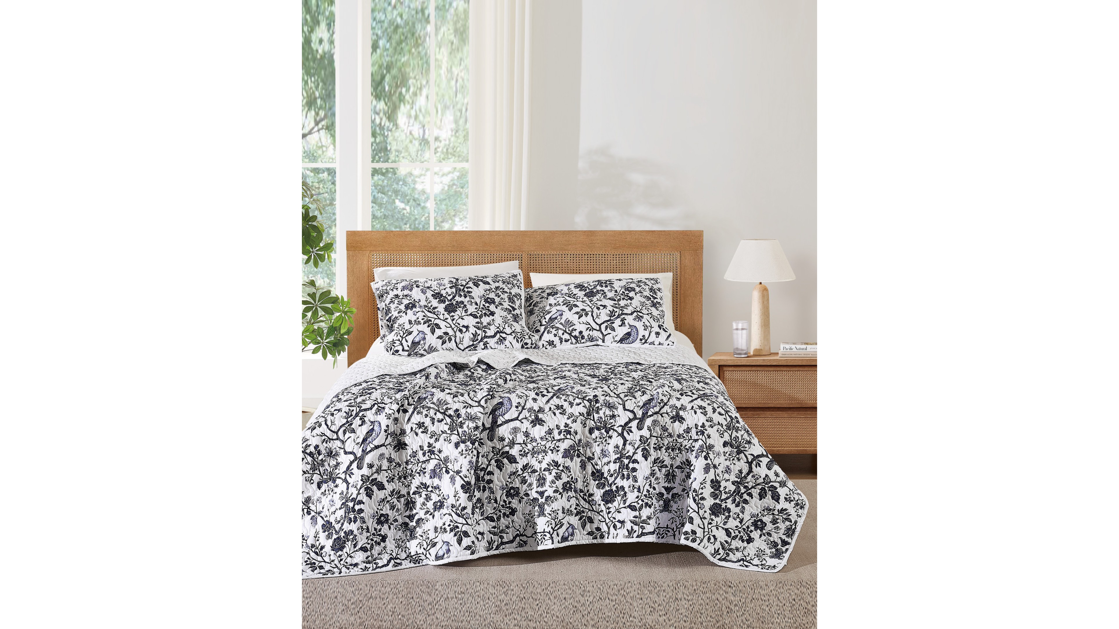 Brooklyn Loom Ava Floral 2-Piece Quilt Set, Twin/Twin Xl