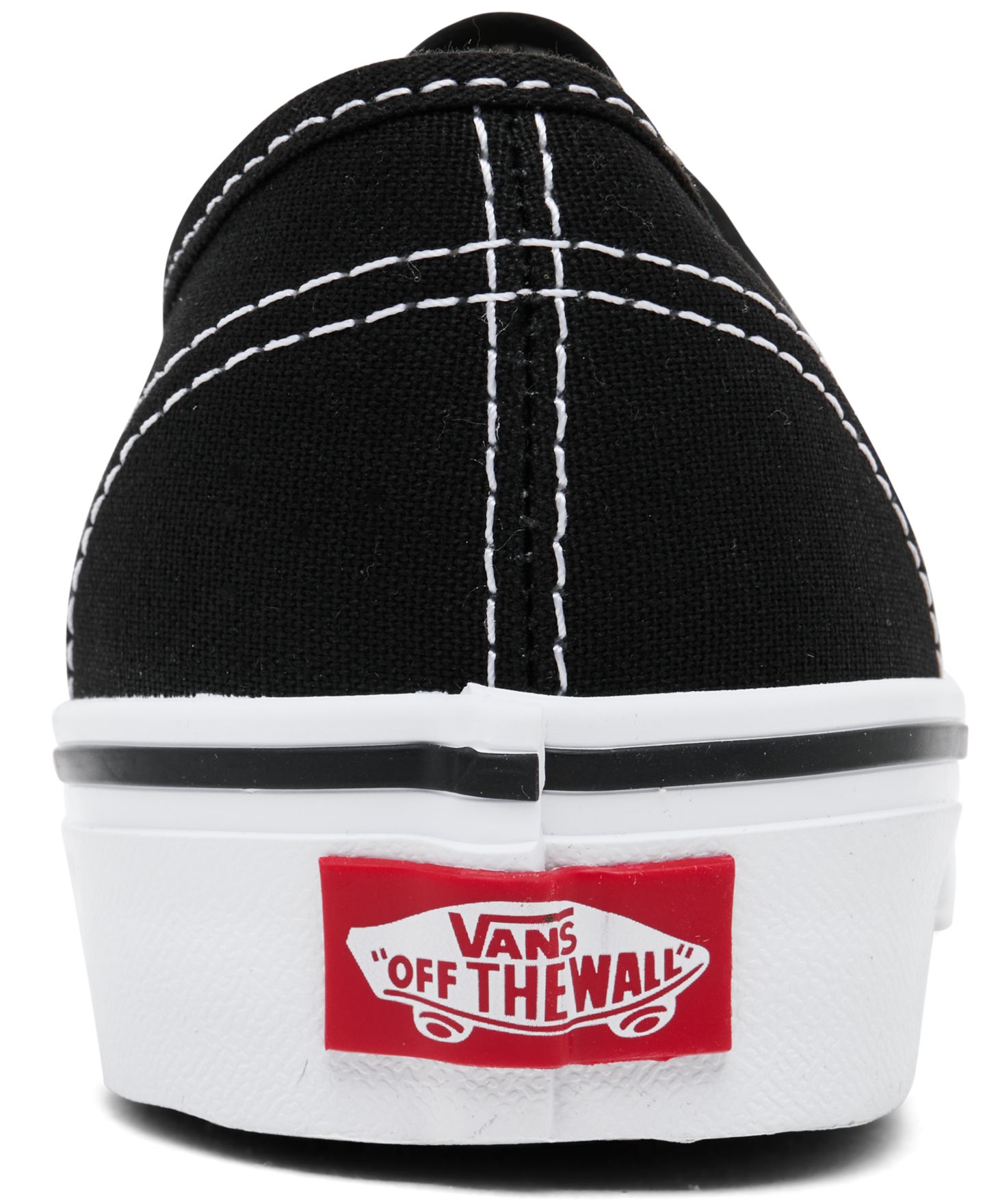Кроссовки Vans Authentic Lifestyle Sneakers from Finish Line для мальчиков, цвет: Чёрный / Белый — фото 4