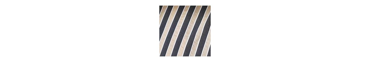 Мужская рубашка Cahoot Campus Sutra Navy Blue & Khaki Beige Candy Striped Oversized, цвет: Синий — фото 4