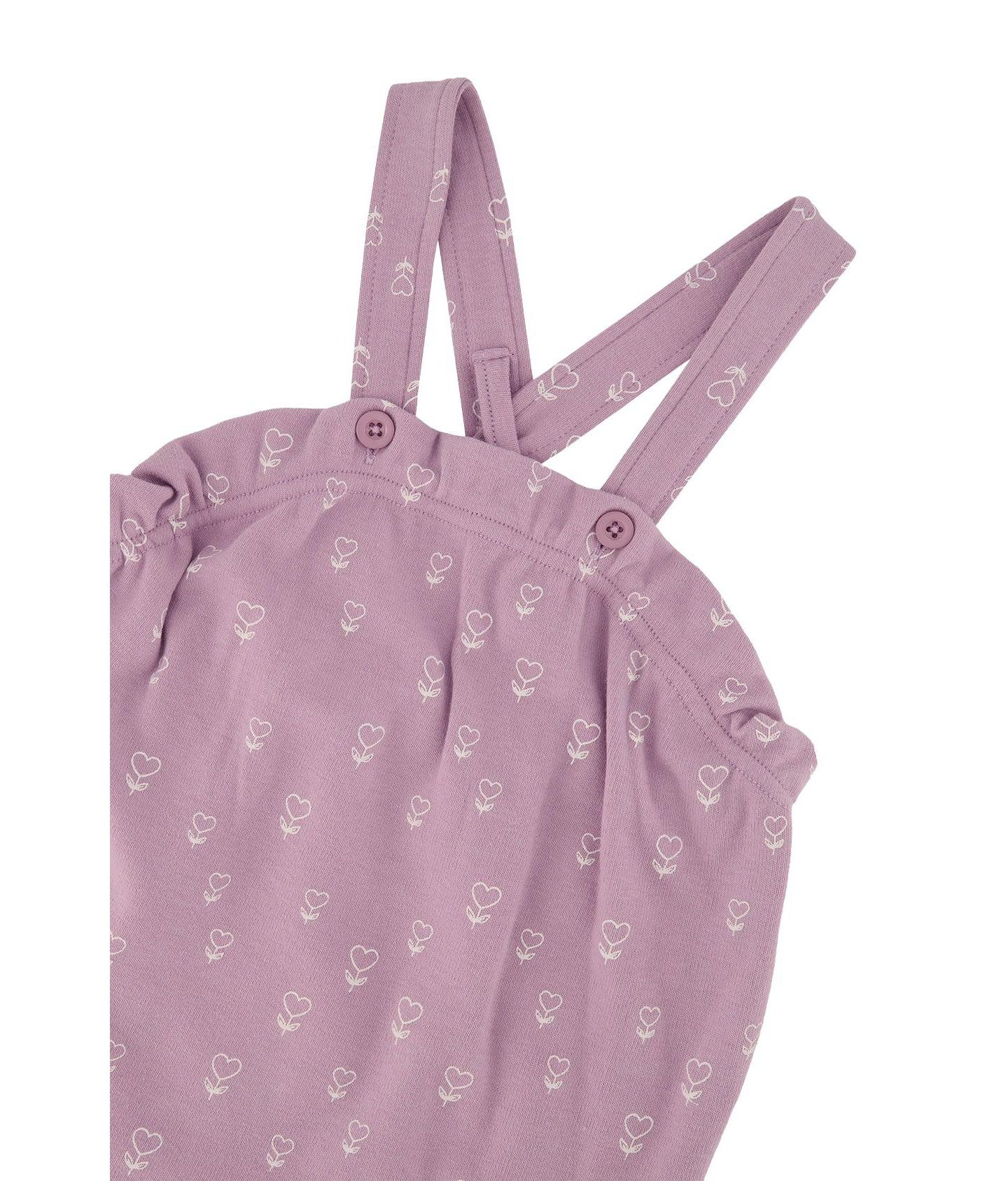 Комплекты Deux par Deux (3M to 24 M) Cotton Onesie and Overall Set Floral Print для девочек-малышей, цвет: Фиолетовый с принтом — фото 5