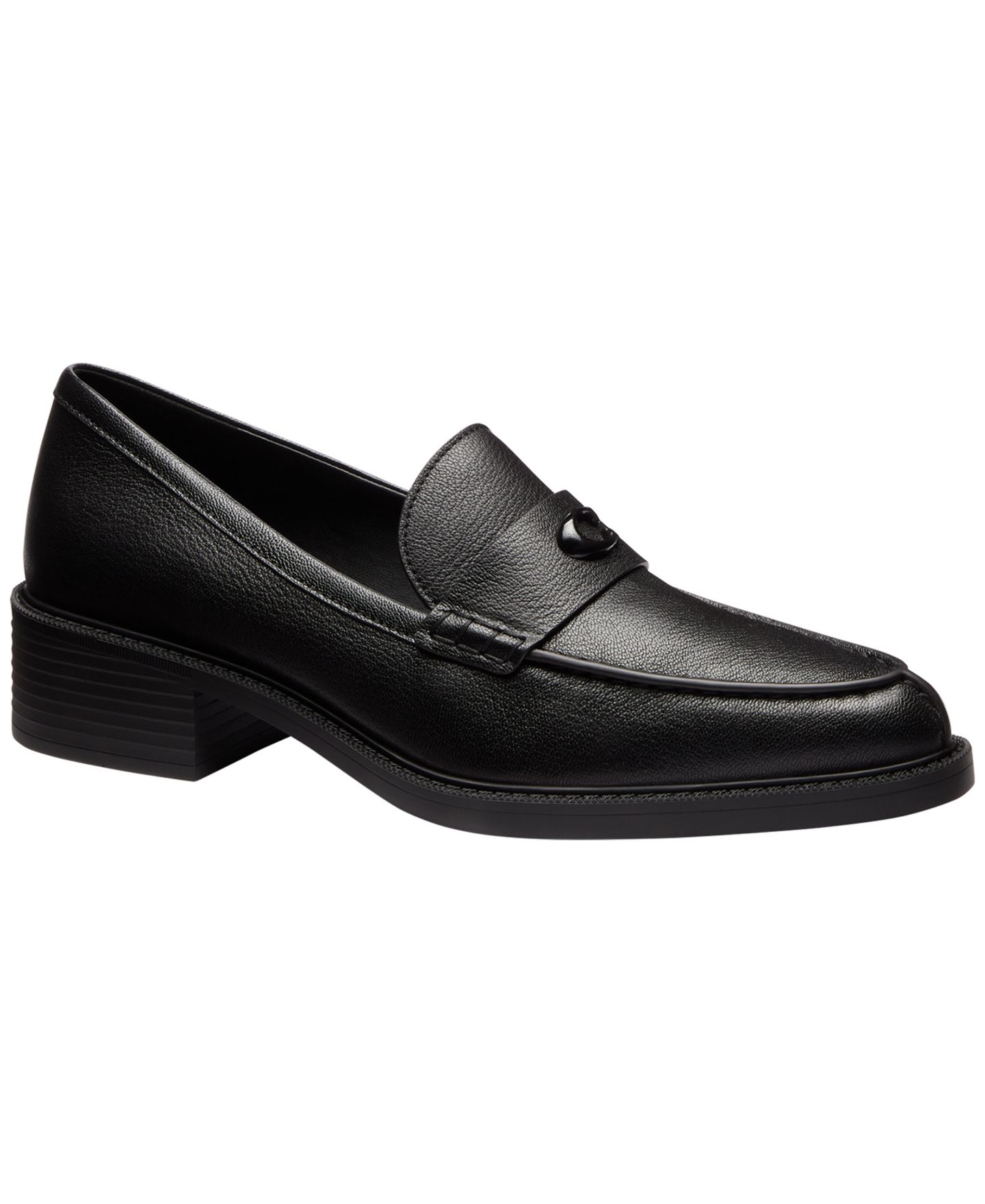 Женские туфли COACH Pointed Toe Slip-On, цвет: Чёрный кожаный — фото 1