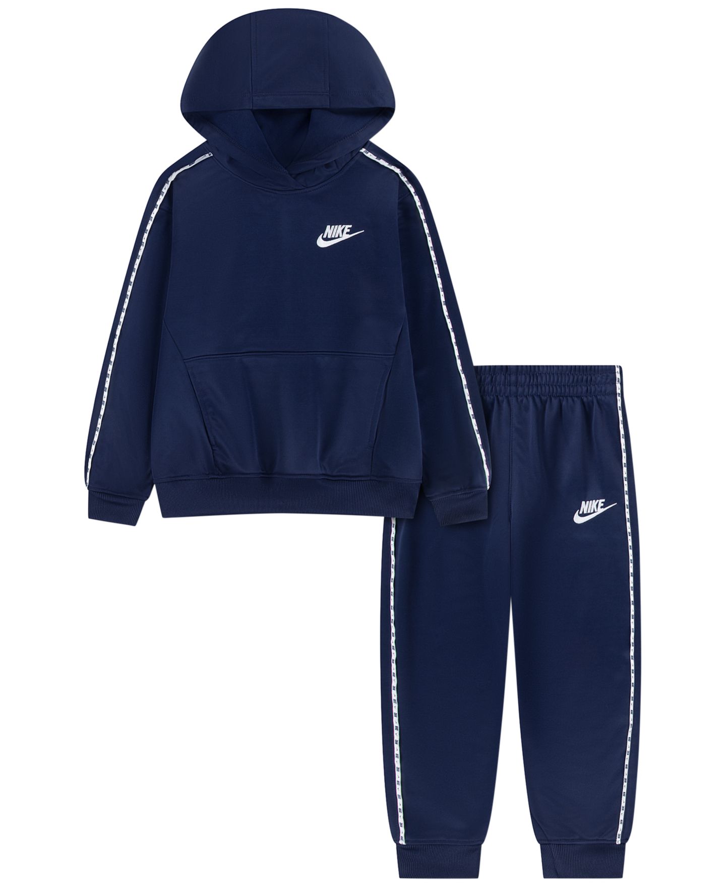 Комплект Nike Long-Sleeve Hoodie and Pants, 2-Piece Set для мальчиков-малышей, цвет: Полуночный тёмно-синий — фото 1