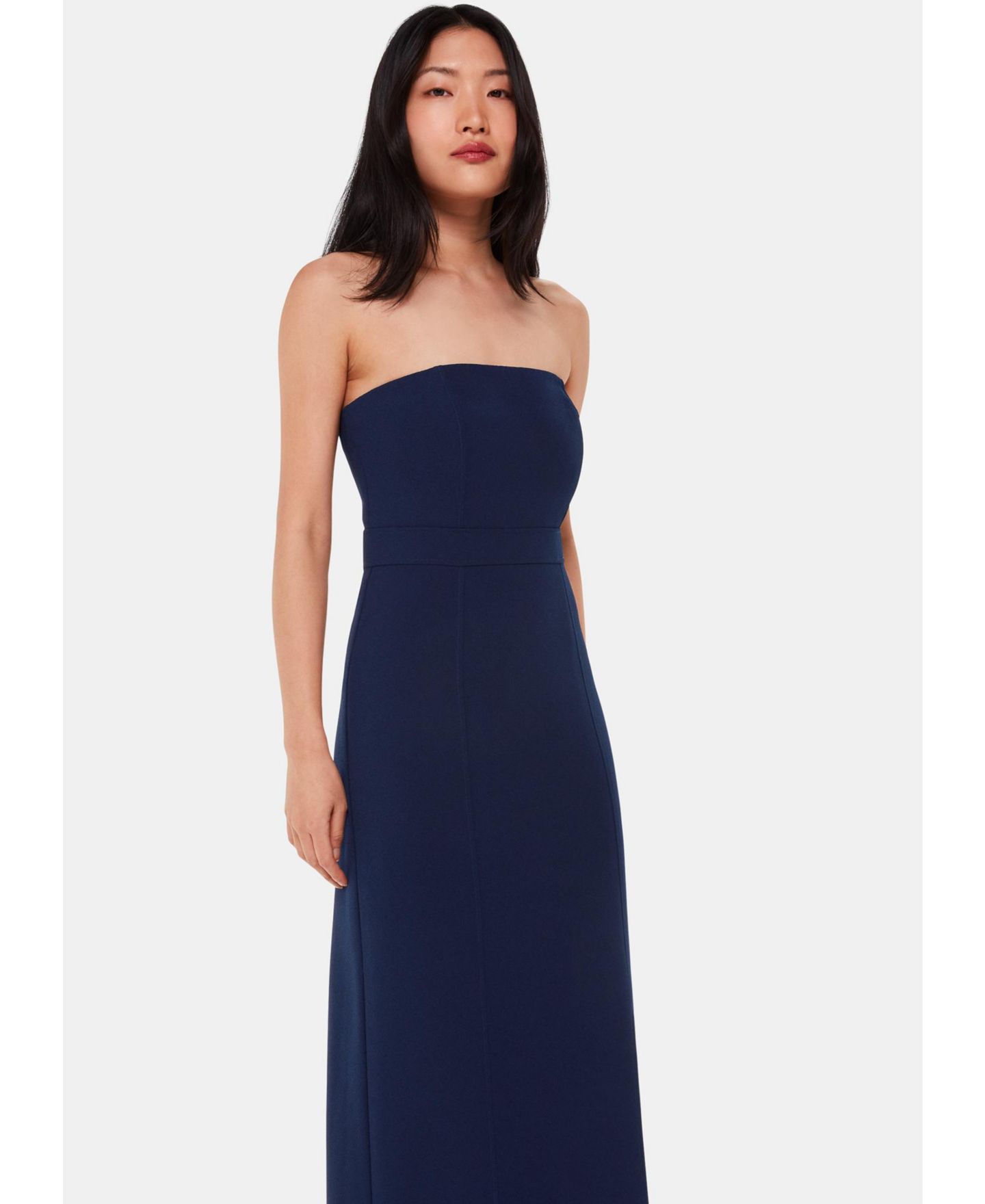 Женское платье Whistles Gemma Strapless Maxi, цвет: Тёмно-синий — фото 5
