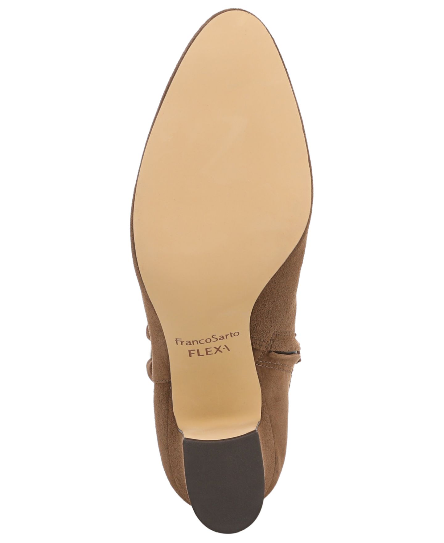 Женские ботинки Franco Sarto Flexa Caden Suede Almond Toe Ankle, цвет: Коричневый кожаный — фото 5
