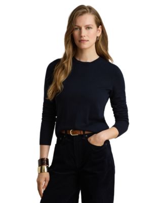 Petite Long-Sleeve Crewneck Sweater