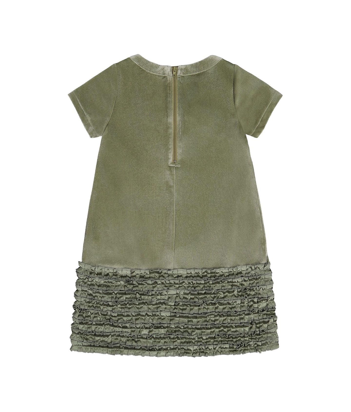 Платье Deux par Deux Short Sleeve A-Line Dress with Bow для девочек, цвет: Зелёный — фото 5