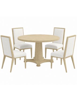 Eave II 5-Piece Round Dining Set (Table & 4 Upholstered Side Chairs)
