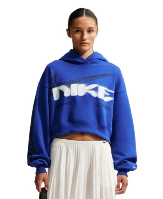 Women's Studio Fleece Cropped Oversized Pull-On Hoodie