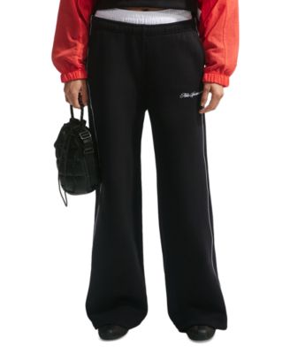 Women's Studio Fleece Mid-Rise Wide-Leg Scallop Pants