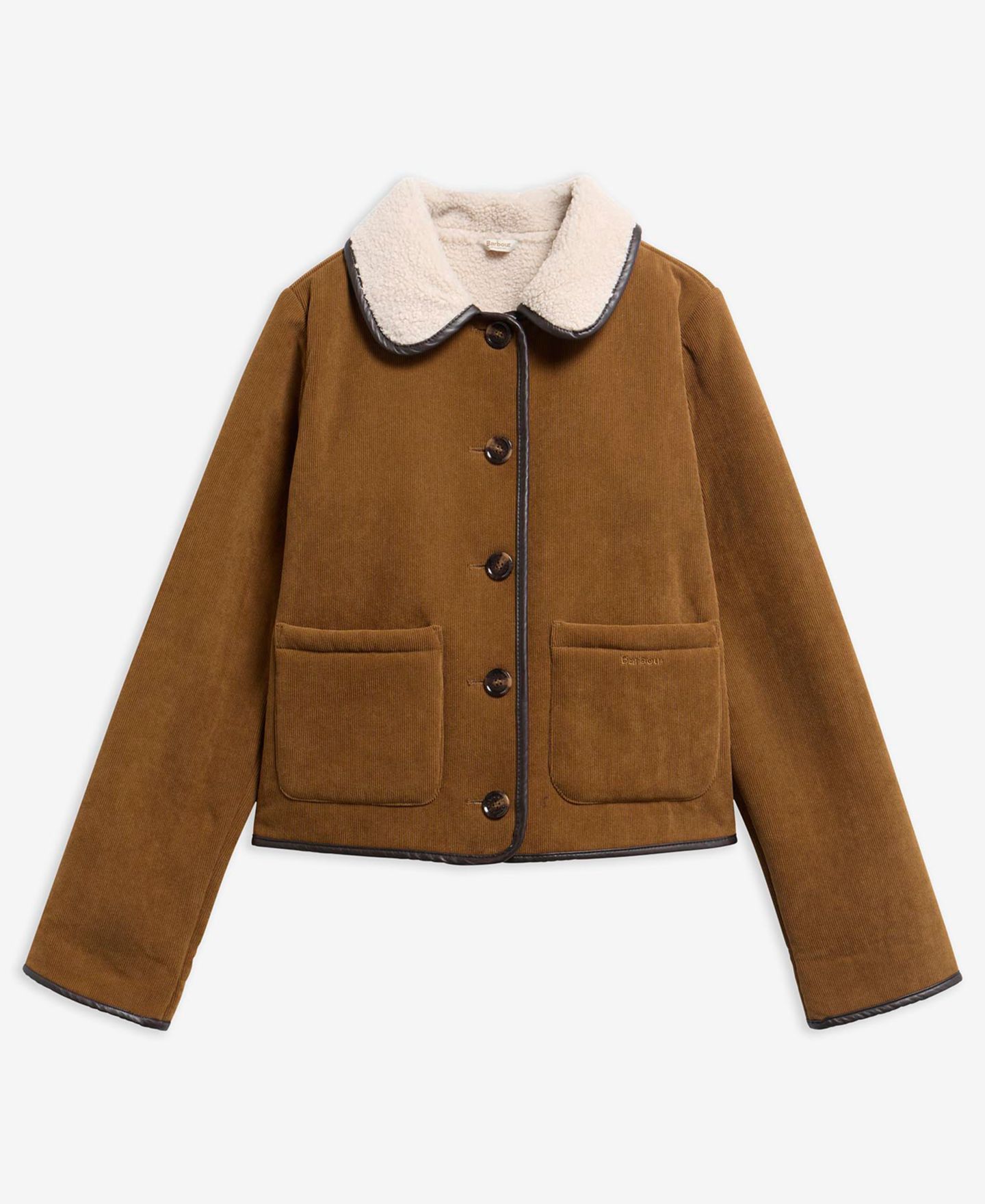 Женская куртка Barbour Penny Fleece, цвет: Рыжевато-коричневый / Экрю — фото 6