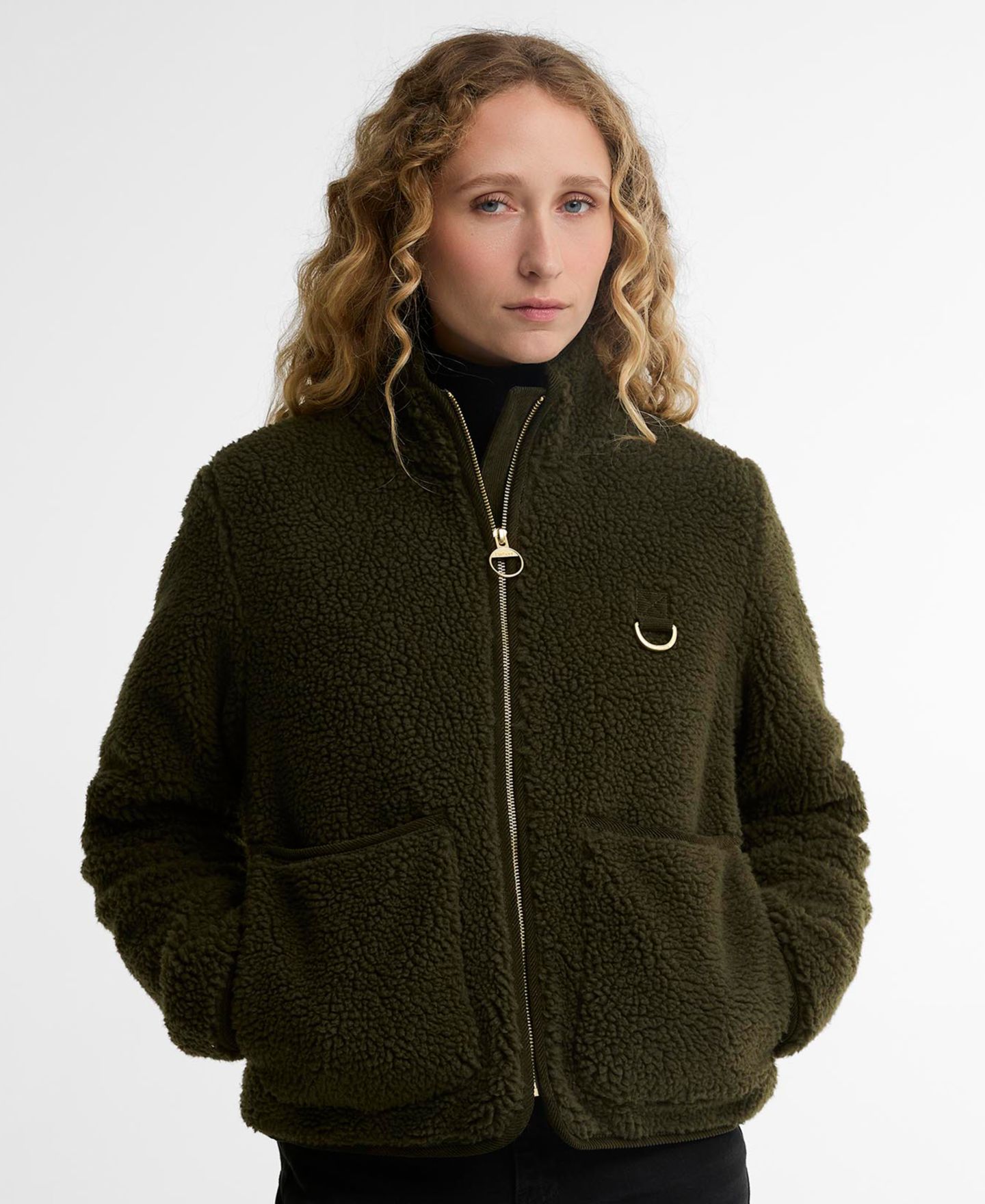 Женская куртка Barbour Elenora Casual Fleece, цвет: Оливковый — фото 3