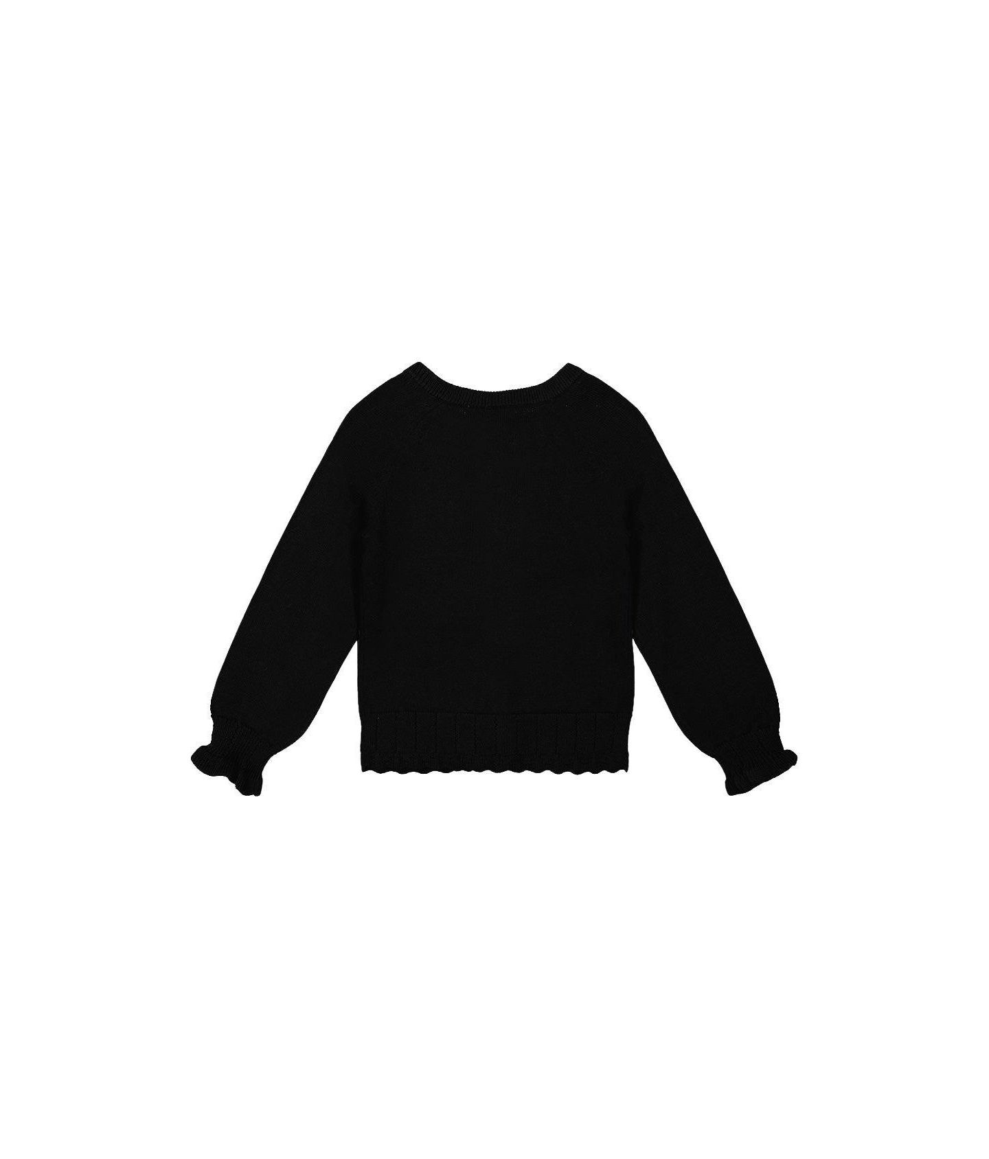 Кардиган Deux par Deux Knit Cardigan Sweater для девочек-малышей, цвет: Чёрный — фото 2