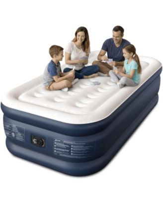 18" Twin XL Air Mattress with Built-in Pump, 500lb Capacity, Fast Inflation Guest Bed, Honeycomb Support