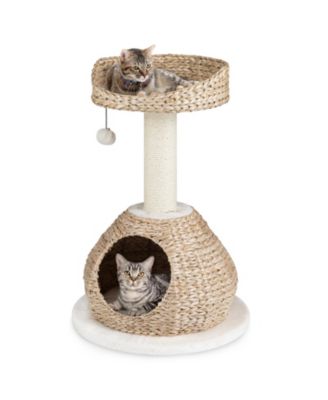 Petsjoy 28'' Hand-Made Cat Tree Tower Bowl Shaped with Perch