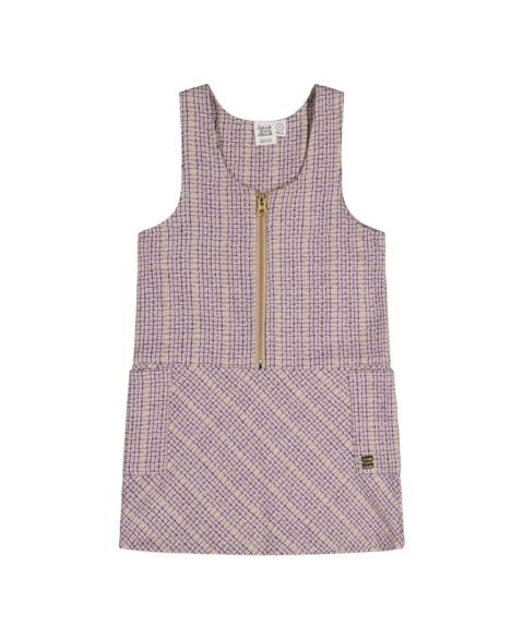 Платья Deux par Deux Jumper Checkered для девочек, цвет: Фиолетовый
