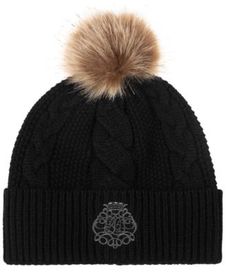 Direct Embroidery Cable Pom Beanie