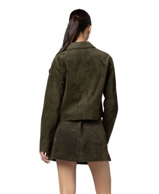 Women's Collared Suede Jacket thumbnail 5