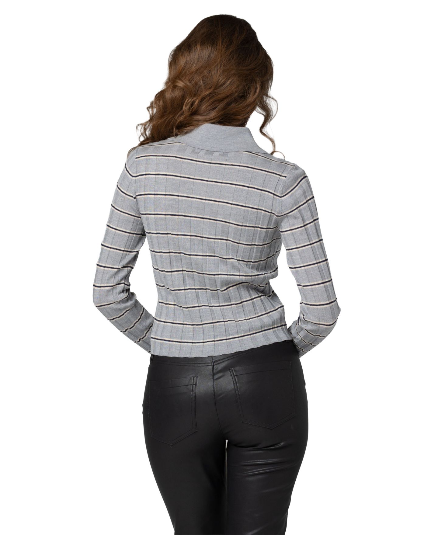 Женский топ Blank NYC Striped Second Date Knit Polo — фото 5