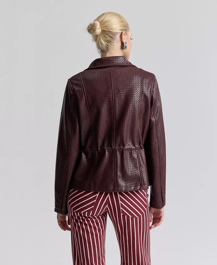 Women's Textured Mock-Neck Jacket - thumbnail 5