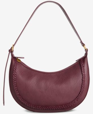 Braided-Edge Crescent Bag