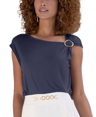 Women's Asymmetrical Ring Detail Top