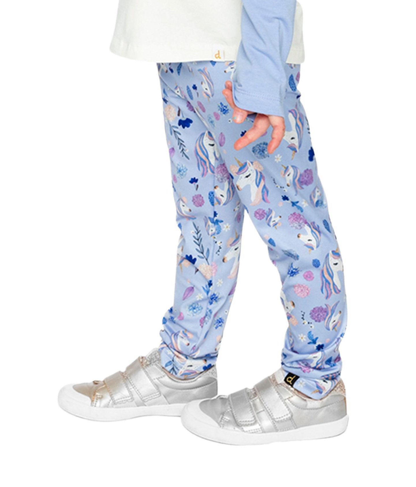 Леггинсы Deux par Deux Printed Leggings Unicorn Print для девочек-малышей, цвет: Фиолетовый с принтом — фото 4