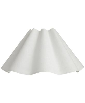 6" Top x 18" Bottom x 10" High x 10" Slant Lamp Shade Replacement Large Wave Empire Linen Spider Harp Finial