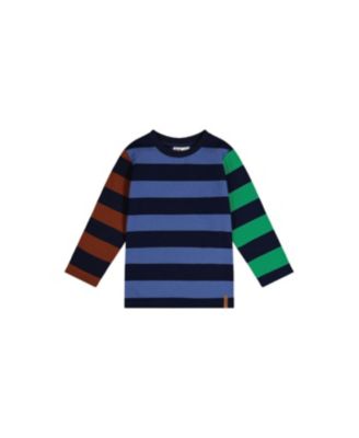 Little and Big Boy Large Striped Long Sleeve T-Shirt