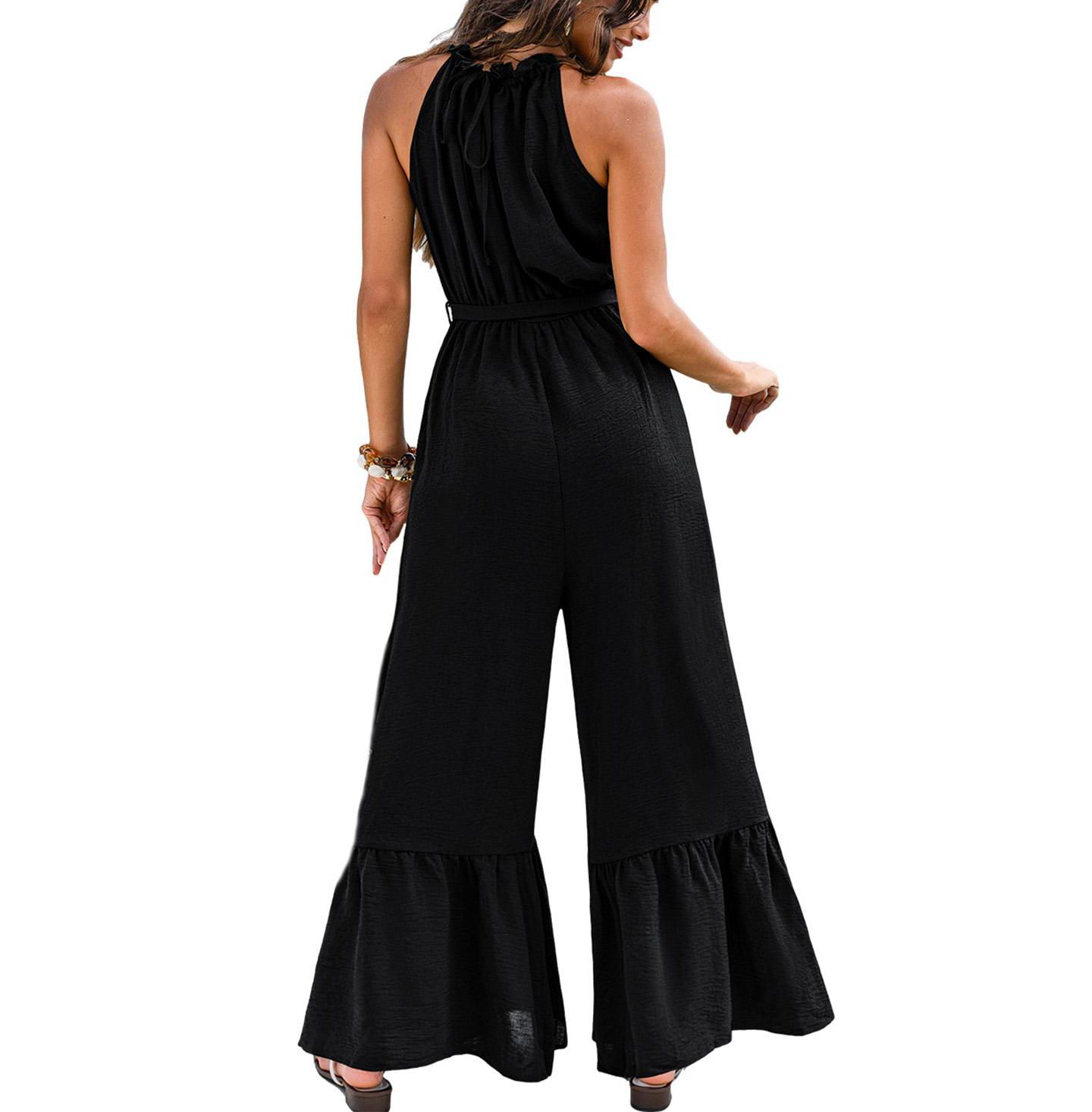 Женский комбинезон Cupshe Good Weather Black Jumpsuit, цвет: Чёрный — фото 3