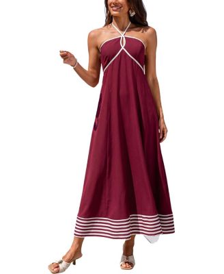 Women's One Red Maxi Beach Dress