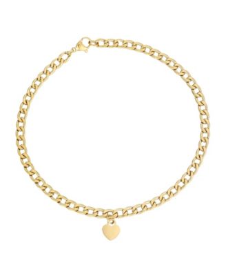 Tarnish Resistant Gold Curb Link Anklet