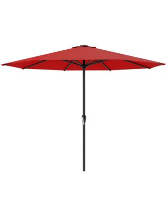 12Feet Patio Umbrella Push Tilt Crank 8 Ribs Outdoor Table Garden Pool