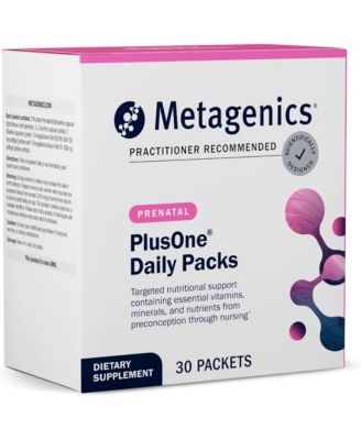 PlusOne Daily Prenatal Packs - Prenatal, Pregnancy and Nursing Support - With Folate, Omega-3 DHA/EPA, Choline, Probiotics - 30 Packets